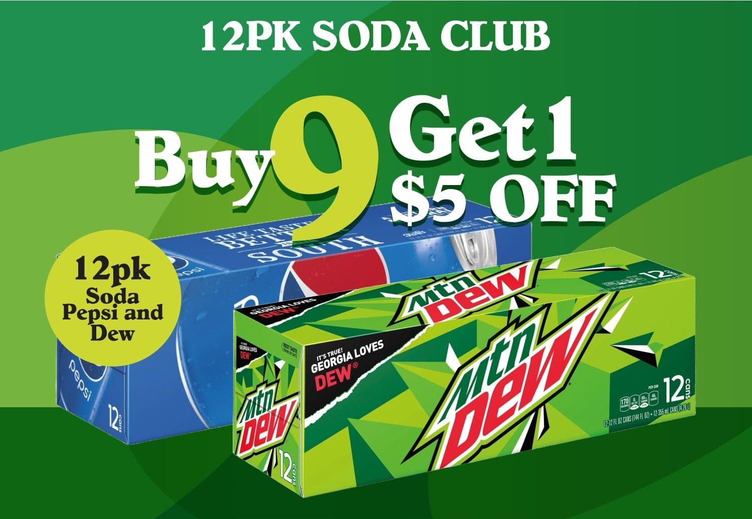 Buy 9 Get $5 off